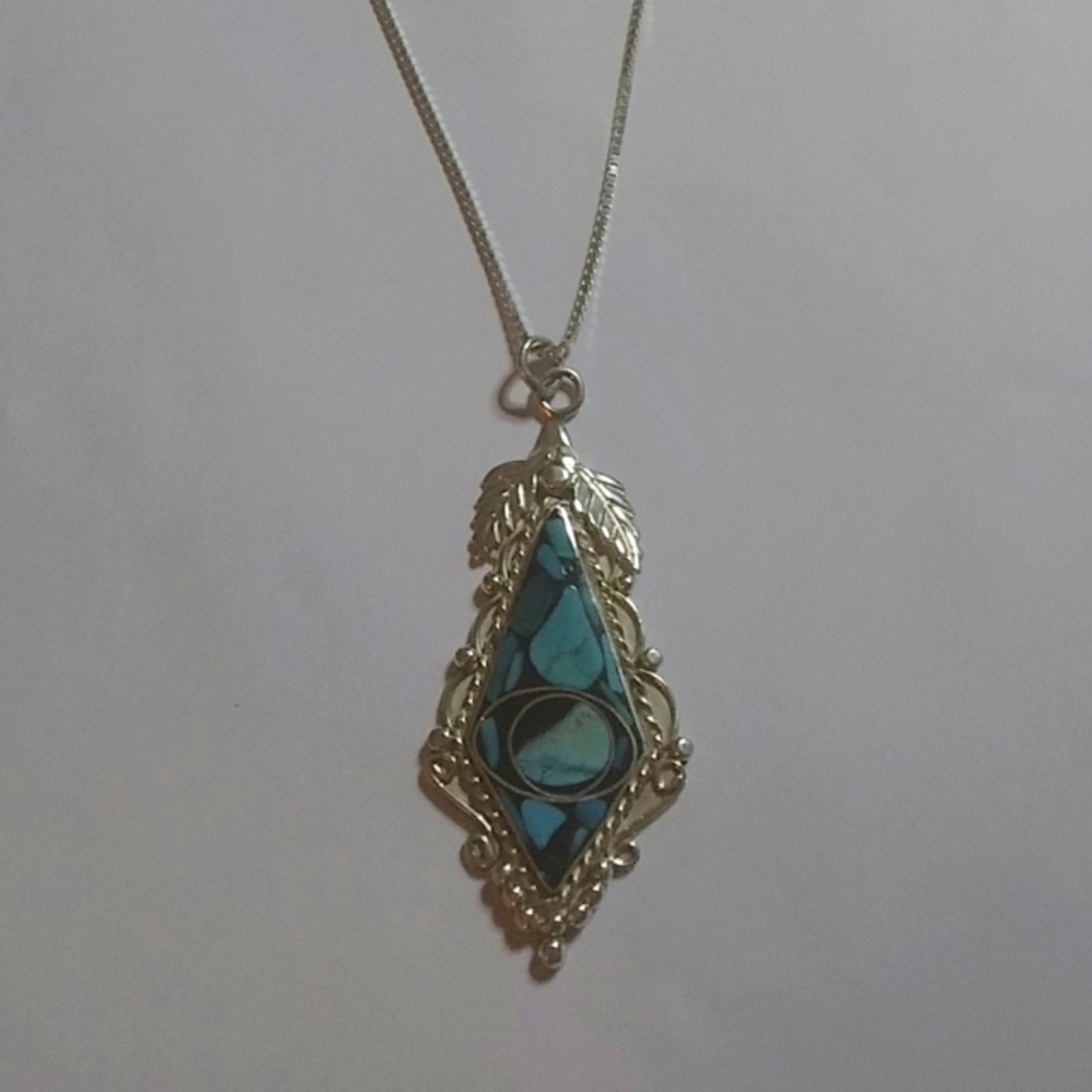 Sterling Ornately Designed Native American Pendant